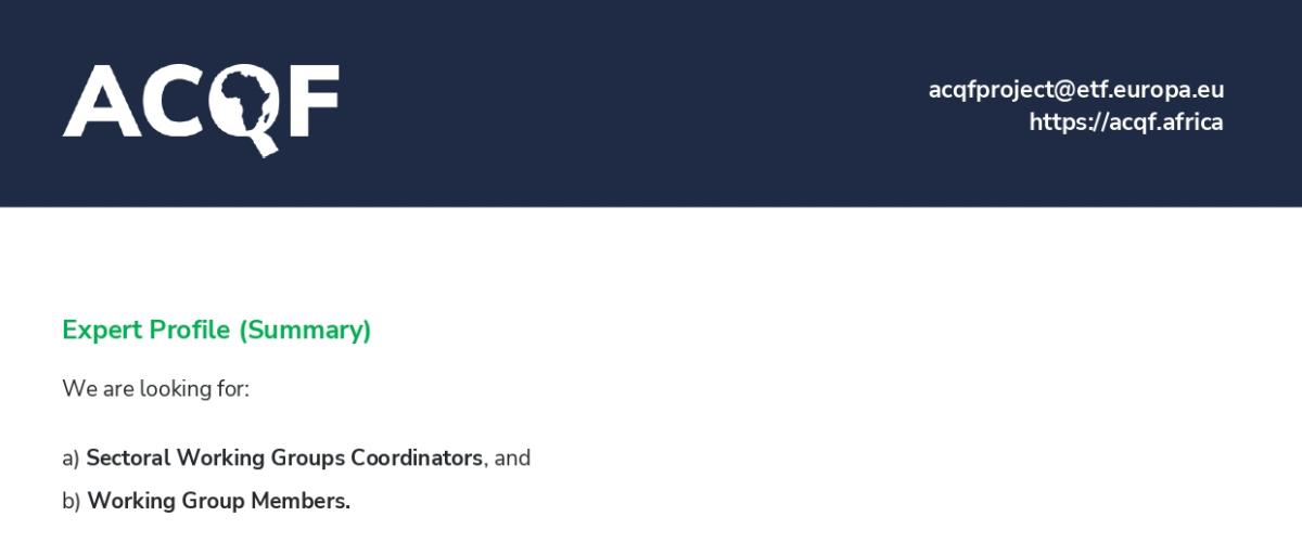 ACQF Call for Partnerships